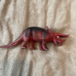 Vintage Triceratops Plastic Dinosaur Toy Hong Kong Made 15”